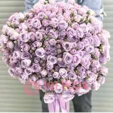 101 кустовая Роза фиолетовая "Сверкающие бриллианты"