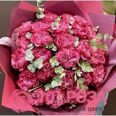 25 розовых Роз пионовидных Эквадор