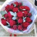 Букет красные Розы Ред Пиано с Эвкалиптом