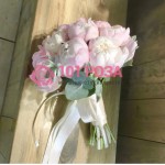 Букет невесты из нежно розовых Пионов №13