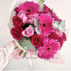 Букет цветов Розы и Герберы "Джанни"