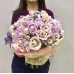 Букет пудровых и фиолетовых Роз