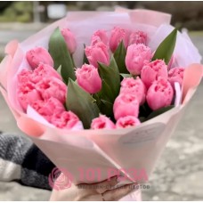 Букет Тюльпанов махровых розовых