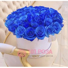 101 синяя Роза в коробке