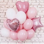 Воздушные шары розовые - связка