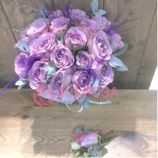 Букет невесты из фиолетовых Роз №39