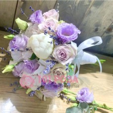 Букет невесты бело фиолетовый №171