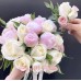 Букет невесты из розовых Пионов и белых Роз 