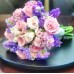 Букет невесты с розовыми и фиолетовыми цветами 