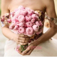 Букет невесты из розовых Пионовидных Роз №148