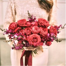 Свадебный букет из красных Роз №165