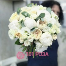 Букет невесты из кремовых Роз №1106