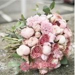 Букет невесты из розовых Пионовидных Роз №37