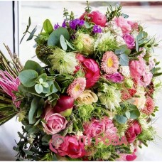 Букет невесты из полевых цветов с Пионами №67